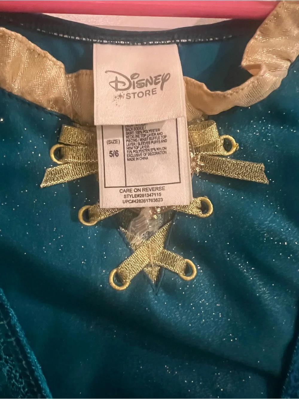 Disney Princess Merida Teal and Gold Starry Princess Costume